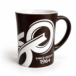 Tim Hortons 50th Anniversary Mug 2014 Etched Brown Coffee Cup